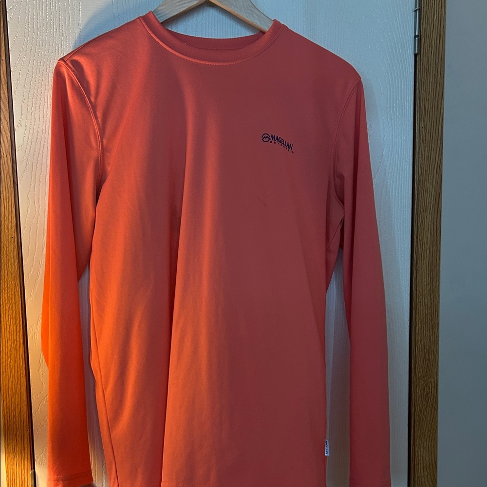 Magellan Outdoors Men's Orange Long Sleeve Tee
